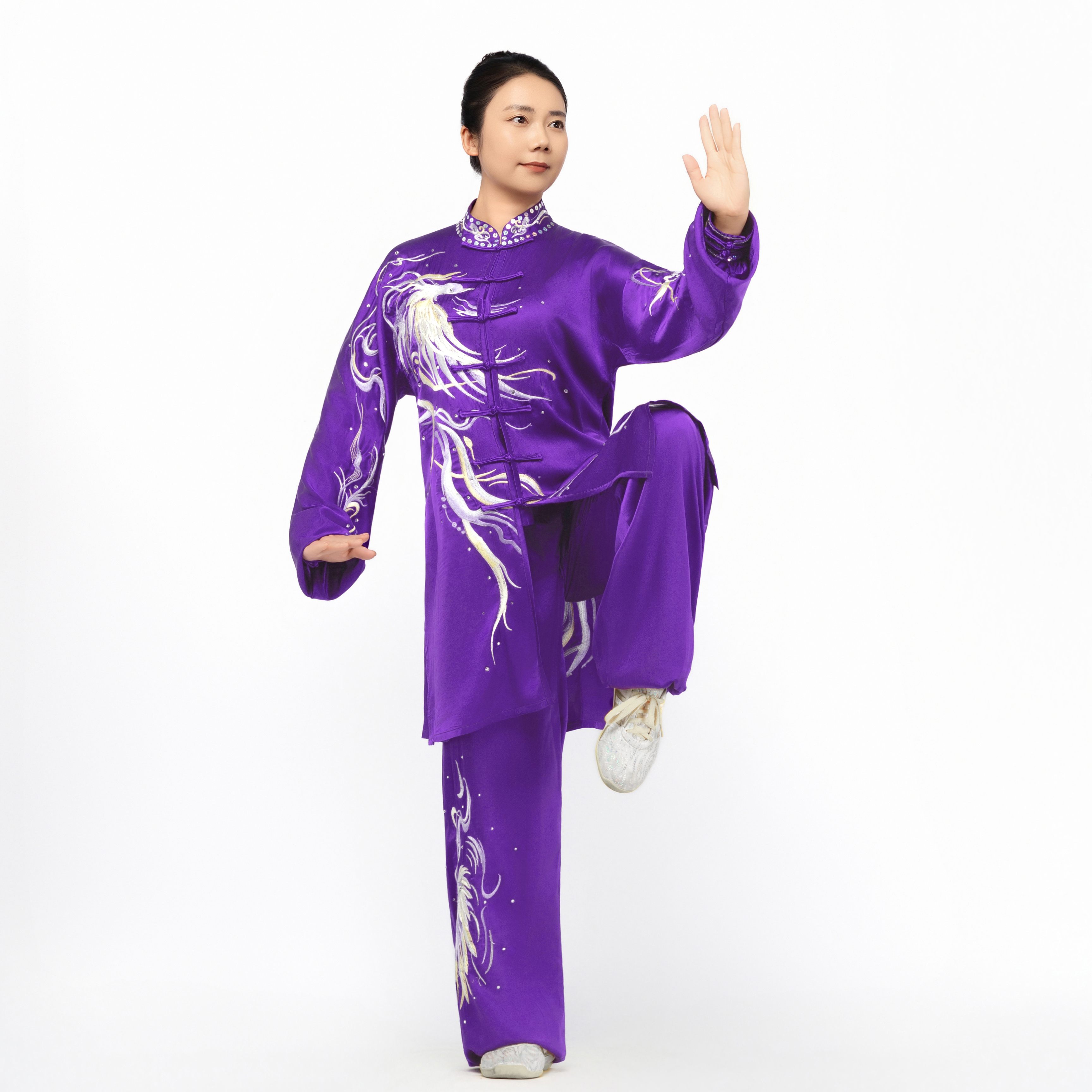 凤舞刺绣太极表演服